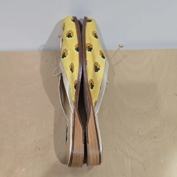 🌻Paul Mayer Yellow Floral Bow Mules - Picture 12 of 15